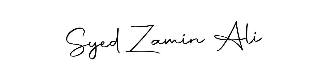 How to make Syed Zamin Ali name signature. Use Autography-DOLnW style for creating short signs online. This is the latest handwritten sign. Syed Zamin Ali signature style 10 images and pictures png