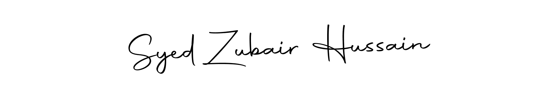 How to make Syed Zubair Hussain name signature. Use Autography-DOLnW style for creating short signs online. This is the latest handwritten sign. Syed Zubair Hussain signature style 10 images and pictures png