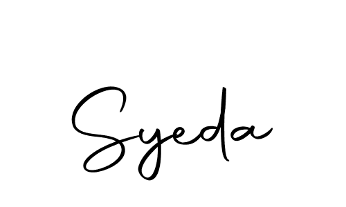 Use a signature maker to create a handwritten signature online. With this signature software, you can design (Autography-DOLnW) your own signature for name Syeda. Syeda signature style 10 images and pictures png