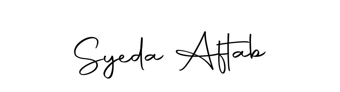 Make a beautiful signature design for name Syeda Aftab. Use this online signature maker to create a handwritten signature for free. Syeda Aftab signature style 10 images and pictures png