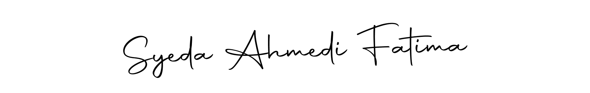 Make a short Syeda Ahmedi Fatima signature style. Manage your documents anywhere anytime using Autography-DOLnW. Create and add eSignatures, submit forms, share and send files easily. Syeda Ahmedi Fatima signature style 10 images and pictures png