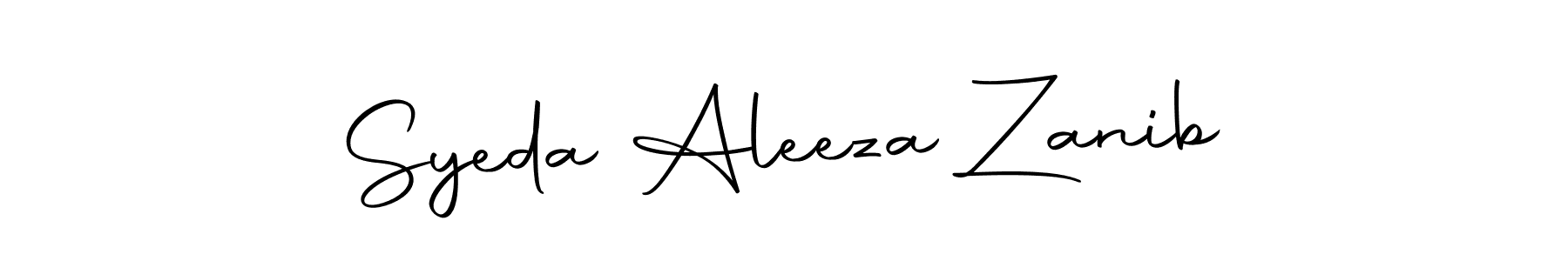 Make a beautiful signature design for name Syeda Aleeza Zanib. Use this online signature maker to create a handwritten signature for free. Syeda Aleeza Zanib signature style 10 images and pictures png