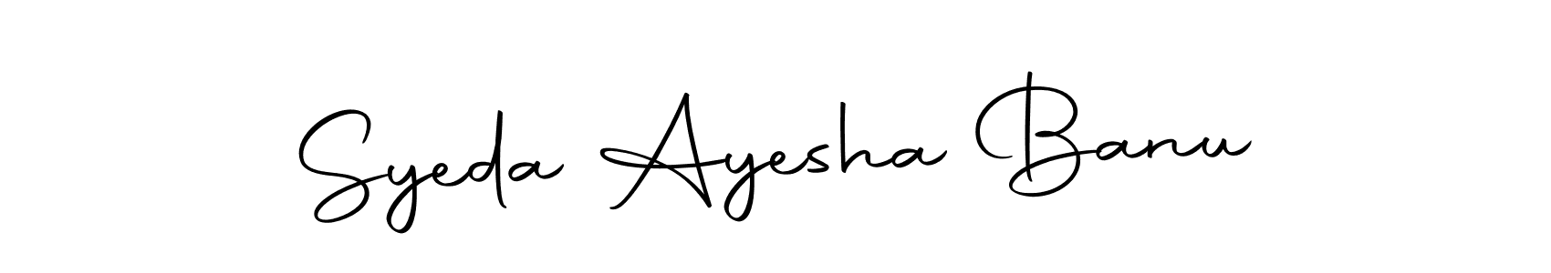 Use a signature maker to create a handwritten signature online. With this signature software, you can design (Autography-DOLnW) your own signature for name Syeda Ayesha Banu. Syeda Ayesha Banu signature style 10 images and pictures png