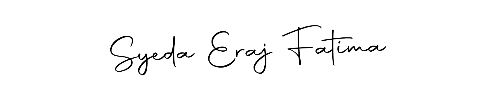 You should practise on your own different ways (Autography-DOLnW) to write your name (Syeda Eraj Fatima) in signature. don't let someone else do it for you. Syeda Eraj Fatima signature style 10 images and pictures png