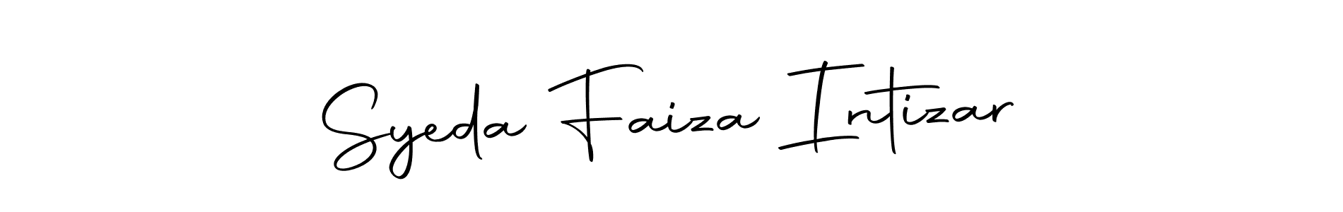 Make a beautiful signature design for name Syeda Faiza Intizar. Use this online signature maker to create a handwritten signature for free. Syeda Faiza Intizar signature style 10 images and pictures png