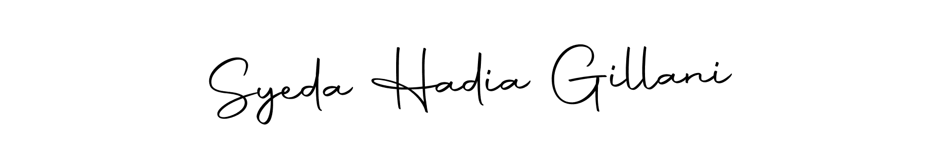 Similarly Autography-DOLnW is the best handwritten signature design. Signature creator online .You can use it as an online autograph creator for name Syeda Hadia Gillani. Syeda Hadia Gillani signature style 10 images and pictures png