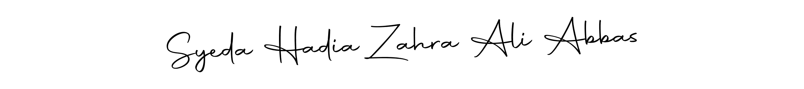 Similarly Autography-DOLnW is the best handwritten signature design. Signature creator online .You can use it as an online autograph creator for name Syeda Hadia Zahra Ali Abbas. Syeda Hadia Zahra Ali Abbas signature style 10 images and pictures png