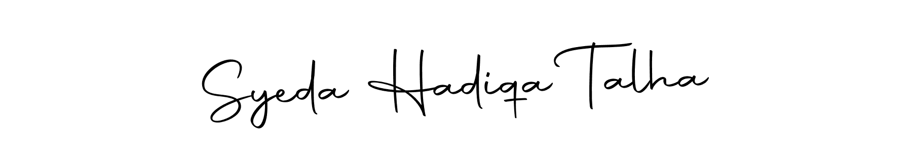 Once you've used our free online signature maker to create your best signature Autography-DOLnW style, it's time to enjoy all of the benefits that Syeda Hadiqa Talha name signing documents. Syeda Hadiqa Talha signature style 10 images and pictures png