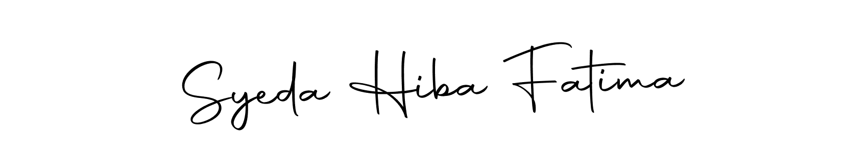 Make a beautiful signature design for name Syeda Hiba Fatima. With this signature (Autography-DOLnW) style, you can create a handwritten signature for free. Syeda Hiba Fatima signature style 10 images and pictures png