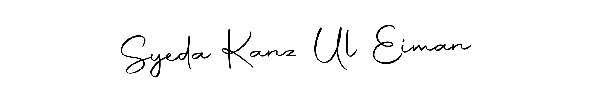 Make a beautiful signature design for name Syeda Kanz Ul Eiman. Use this online signature maker to create a handwritten signature for free. Syeda Kanz Ul Eiman signature style 10 images and pictures png