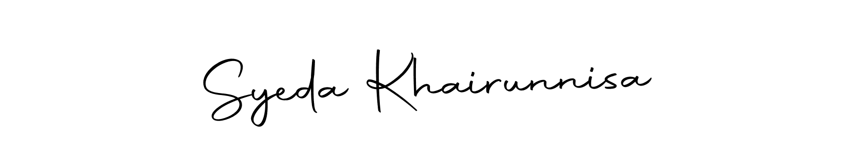 This is the best signature style for the Syeda Khairunnisa name. Also you like these signature font (Autography-DOLnW). Mix name signature. Syeda Khairunnisa signature style 10 images and pictures png
