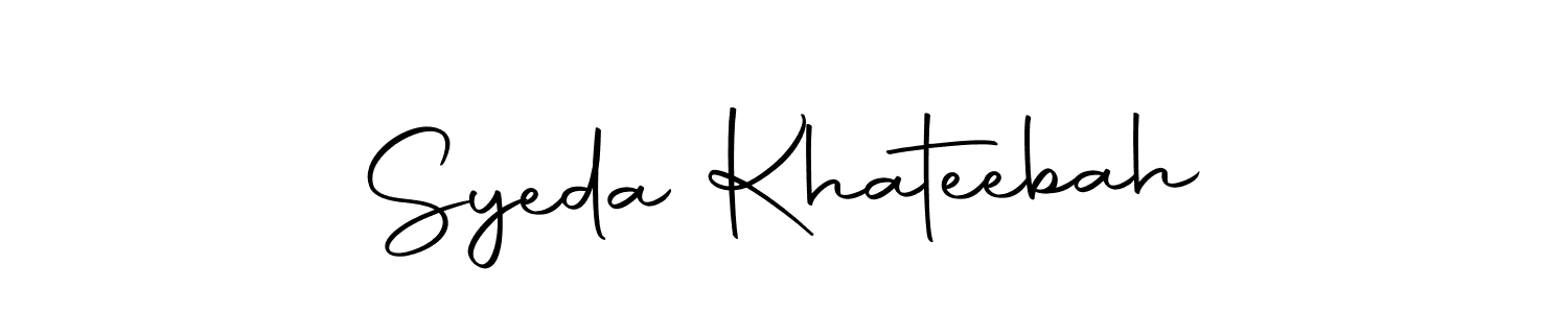 How to make Syeda Khateebah name signature. Use Autography-DOLnW style for creating short signs online. This is the latest handwritten sign. Syeda Khateebah signature style 10 images and pictures png