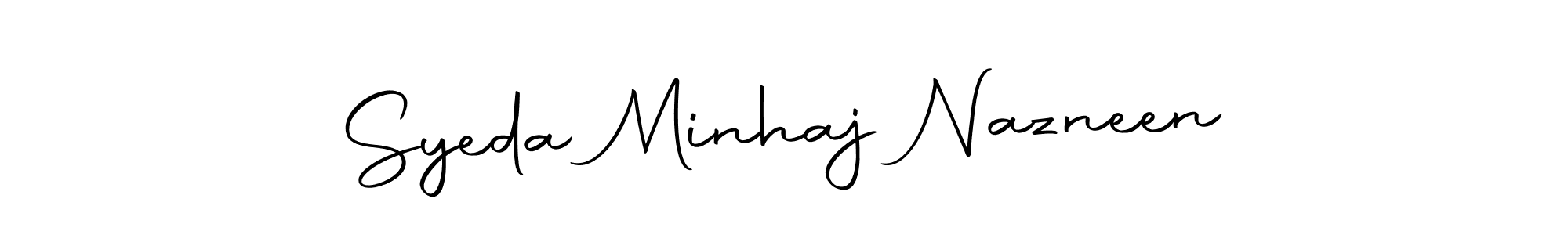 The best way (Autography-DOLnW) to make a short signature is to pick only two or three words in your name. The name Syeda Minhaj Nazneen include a total of six letters. For converting this name. Syeda Minhaj Nazneen signature style 10 images and pictures png