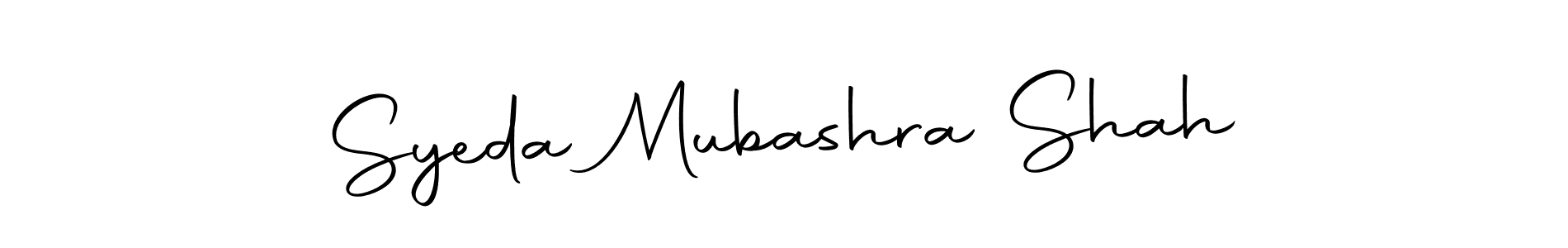 How to make Syeda Mubashra Shah name signature. Use Autography-DOLnW style for creating short signs online. This is the latest handwritten sign. Syeda Mubashra Shah signature style 10 images and pictures png