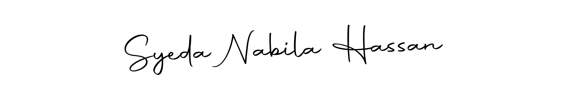 if you are searching for the best signature style for your name Syeda Nabila Hassan. so please give up your signature search. here we have designed multiple signature styles  using Autography-DOLnW. Syeda Nabila Hassan signature style 10 images and pictures png