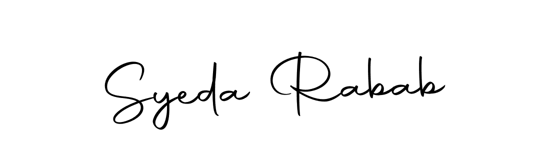You can use this online signature creator to create a handwritten signature for the name Syeda Rabab. This is the best online autograph maker. Syeda Rabab signature style 10 images and pictures png
