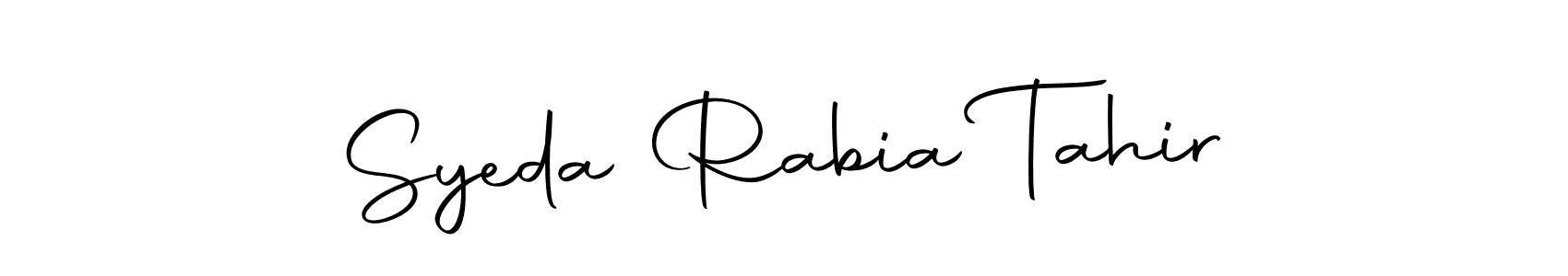 if you are searching for the best signature style for your name Syeda Rabia Tahir. so please give up your signature search. here we have designed multiple signature styles  using Autography-DOLnW. Syeda Rabia Tahir signature style 10 images and pictures png