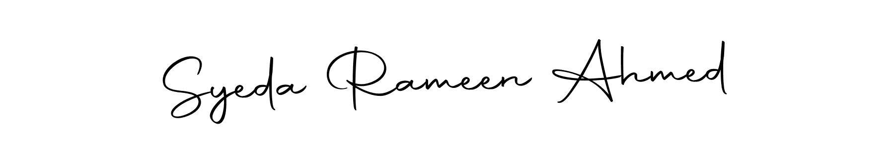Create a beautiful signature design for name Syeda Rameen Ahmed. With this signature (Autography-DOLnW) fonts, you can make a handwritten signature for free. Syeda Rameen Ahmed signature style 10 images and pictures png