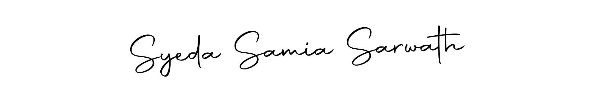 Make a beautiful signature design for name Syeda Samia Sarwath. Use this online signature maker to create a handwritten signature for free. Syeda Samia Sarwath signature style 10 images and pictures png