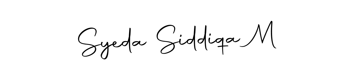 Make a short Syeda Siddiqa M signature style. Manage your documents anywhere anytime using Autography-DOLnW. Create and add eSignatures, submit forms, share and send files easily. Syeda Siddiqa M signature style 10 images and pictures png