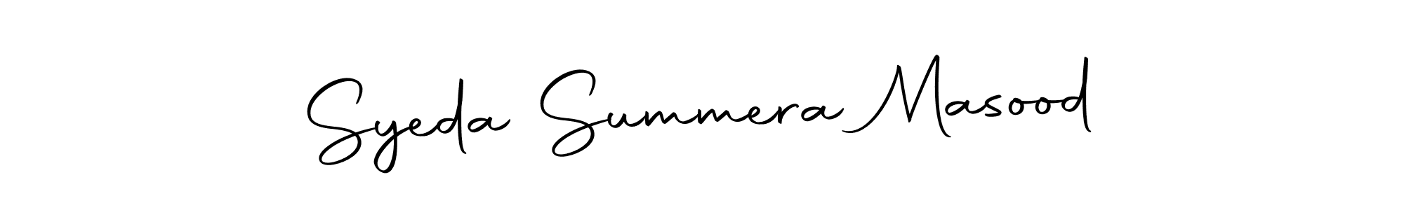 Also we have Syeda Summera Masood name is the best signature style. Create professional handwritten signature collection using Autography-DOLnW autograph style. Syeda Summera Masood signature style 10 images and pictures png