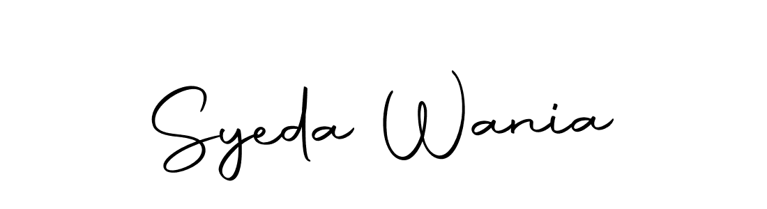 How to make Syeda Wania name signature. Use Autography-DOLnW style for creating short signs online. This is the latest handwritten sign. Syeda Wania signature style 10 images and pictures png