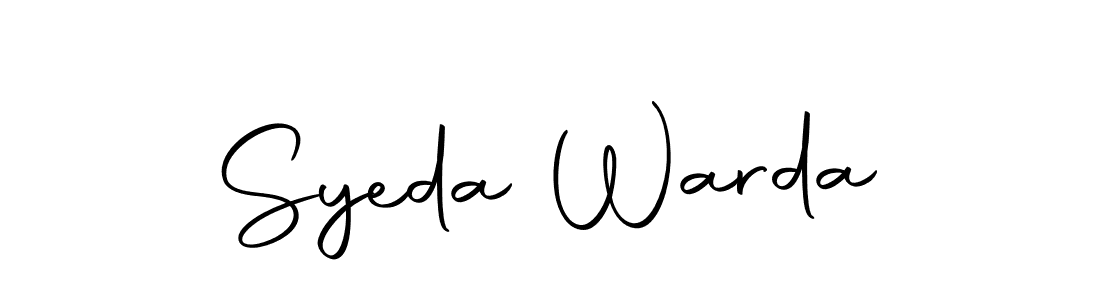 Create a beautiful signature design for name Syeda Warda. With this signature (Autography-DOLnW) fonts, you can make a handwritten signature for free. Syeda Warda signature style 10 images and pictures png