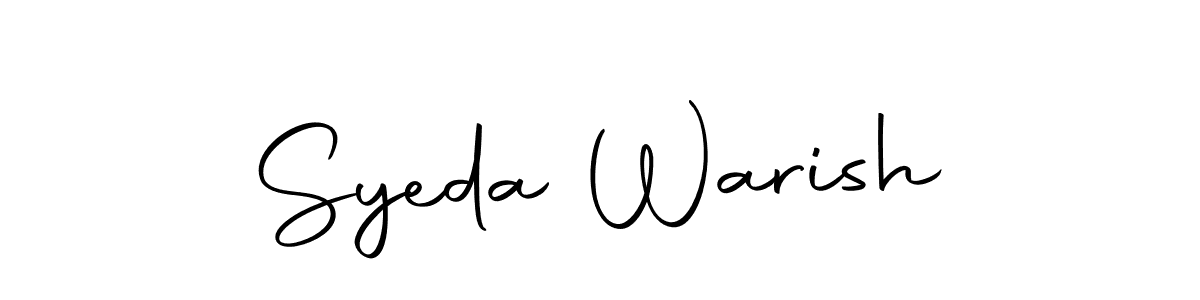 Make a beautiful signature design for name Syeda Warish. Use this online signature maker to create a handwritten signature for free. Syeda Warish signature style 10 images and pictures png