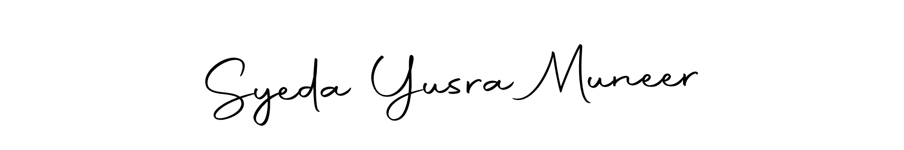 Make a beautiful signature design for name Syeda Yusra Muneer. Use this online signature maker to create a handwritten signature for free. Syeda Yusra Muneer signature style 10 images and pictures png