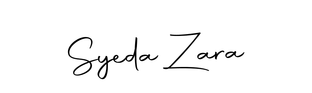 How to make Syeda Zara name signature. Use Autography-DOLnW style for creating short signs online. This is the latest handwritten sign. Syeda Zara signature style 10 images and pictures png