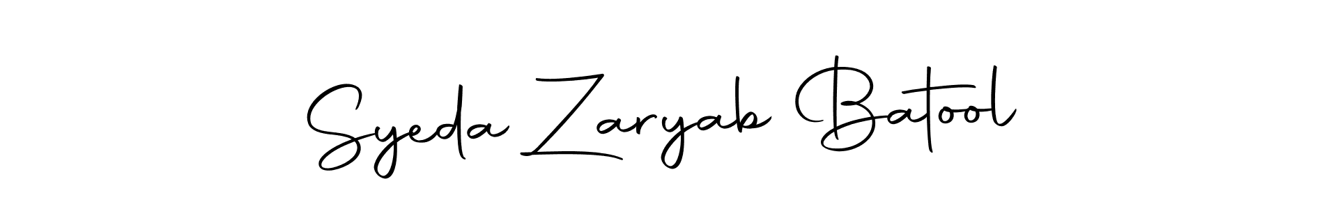 Make a beautiful signature design for name Syeda Zaryab Batool. Use this online signature maker to create a handwritten signature for free. Syeda Zaryab Batool signature style 10 images and pictures png