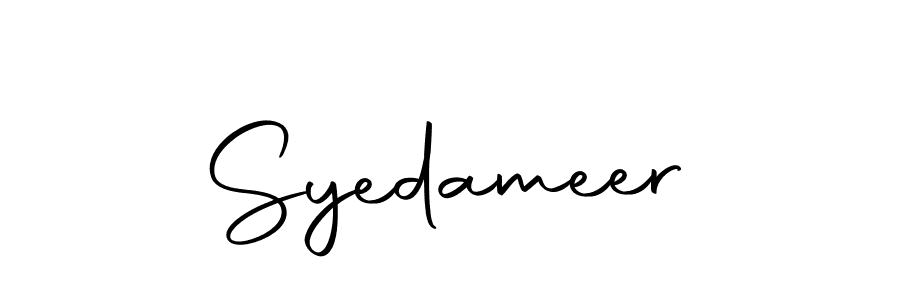 How to make Syedameer signature? Autography-DOLnW is a professional autograph style. Create handwritten signature for Syedameer name. Syedameer signature style 10 images and pictures png