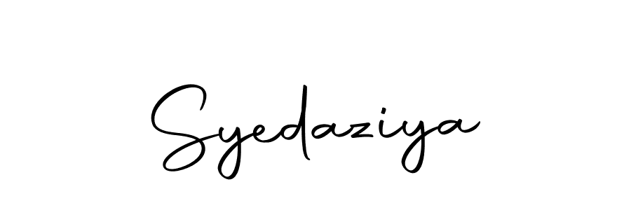 How to make Syedaziya name signature. Use Autography-DOLnW style for creating short signs online. This is the latest handwritten sign. Syedaziya signature style 10 images and pictures png