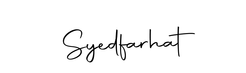 Also we have Syedfarhat name is the best signature style. Create professional handwritten signature collection using Autography-DOLnW autograph style. Syedfarhat signature style 10 images and pictures png