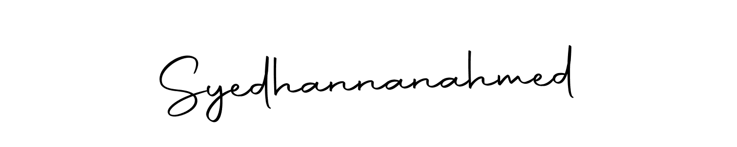 You can use this online signature creator to create a handwritten signature for the name Syedhannanahmed. This is the best online autograph maker. Syedhannanahmed signature style 10 images and pictures png