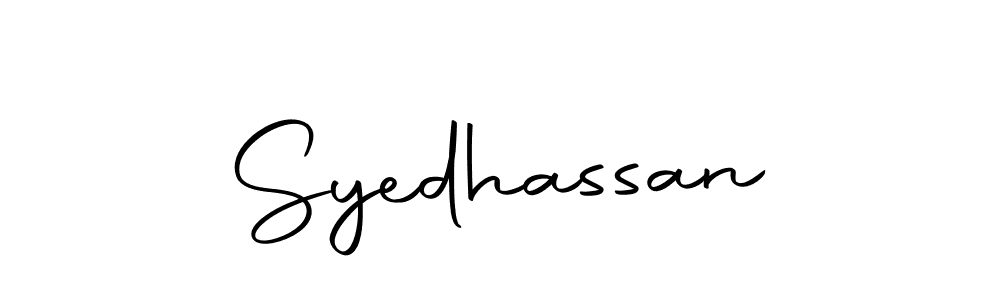 Design your own signature with our free online signature maker. With this signature software, you can create a handwritten (Autography-DOLnW) signature for name Syedhassan. Syedhassan signature style 10 images and pictures png