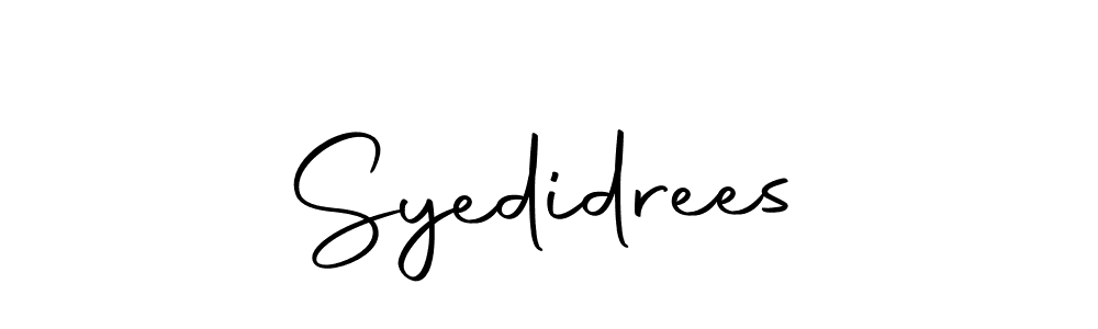 Make a beautiful signature design for name Syedidrees. Use this online signature maker to create a handwritten signature for free. Syedidrees signature style 10 images and pictures png