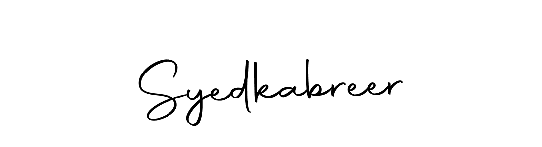 You should practise on your own different ways (Autography-DOLnW) to write your name (Syedkabreer) in signature. don't let someone else do it for you. Syedkabreer signature style 10 images and pictures png