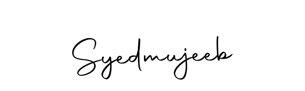 Use a signature maker to create a handwritten signature online. With this signature software, you can design (Autography-DOLnW) your own signature for name Syedmujeeb. Syedmujeeb signature style 10 images and pictures png