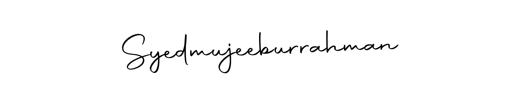 You can use this online signature creator to create a handwritten signature for the name Syedmujeeburrahman. This is the best online autograph maker. Syedmujeeburrahman signature style 10 images and pictures png