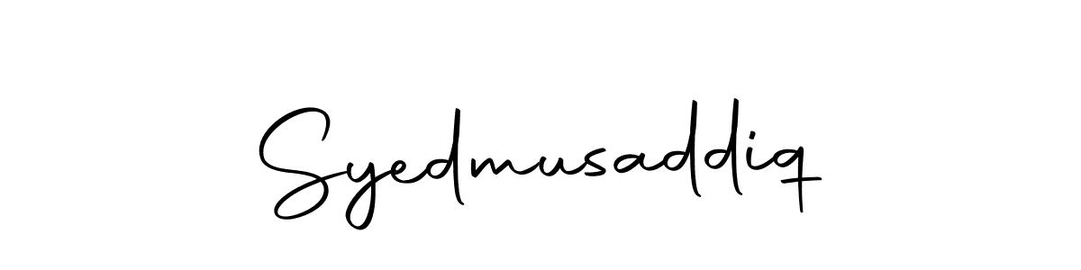 Design your own signature with our free online signature maker. With this signature software, you can create a handwritten (Autography-DOLnW) signature for name Syedmusaddiq. Syedmusaddiq signature style 10 images and pictures png