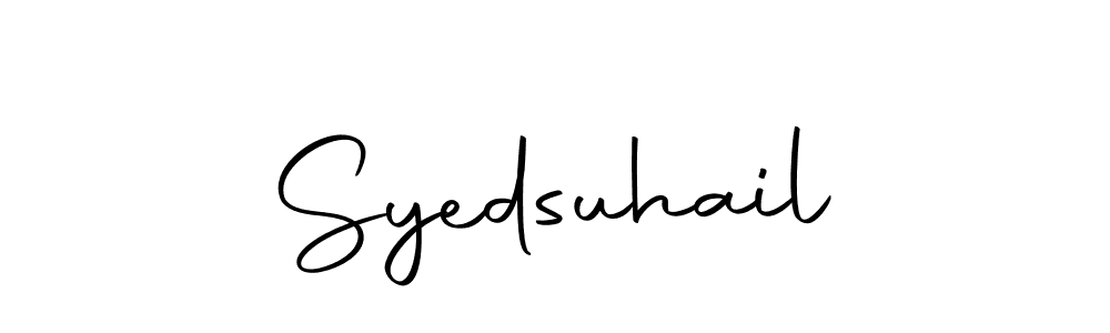 Design your own signature with our free online signature maker. With this signature software, you can create a handwritten (Autography-DOLnW) signature for name Syedsuhail. Syedsuhail signature style 10 images and pictures png