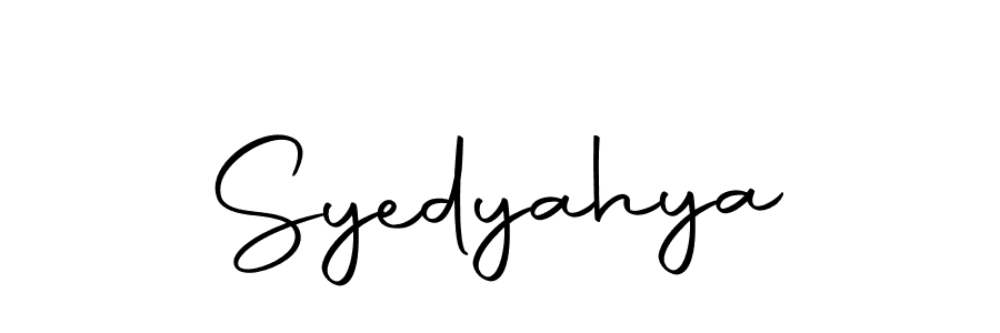 Use a signature maker to create a handwritten signature online. With this signature software, you can design (Autography-DOLnW) your own signature for name Syedyahya. Syedyahya signature style 10 images and pictures png