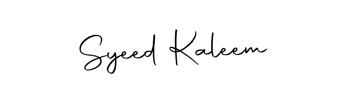 Create a beautiful signature design for name Syeed Kaleem. With this signature (Autography-DOLnW) fonts, you can make a handwritten signature for free. Syeed Kaleem signature style 10 images and pictures png