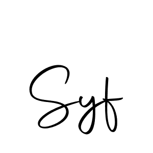 You should practise on your own different ways (Autography-DOLnW) to write your name (Syf) in signature. don't let someone else do it for you. Syf signature style 10 images and pictures png