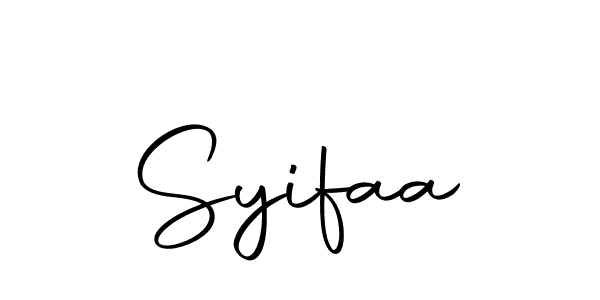 Use a signature maker to create a handwritten signature online. With this signature software, you can design (Autography-DOLnW) your own signature for name Syifaa. Syifaa signature style 10 images and pictures png