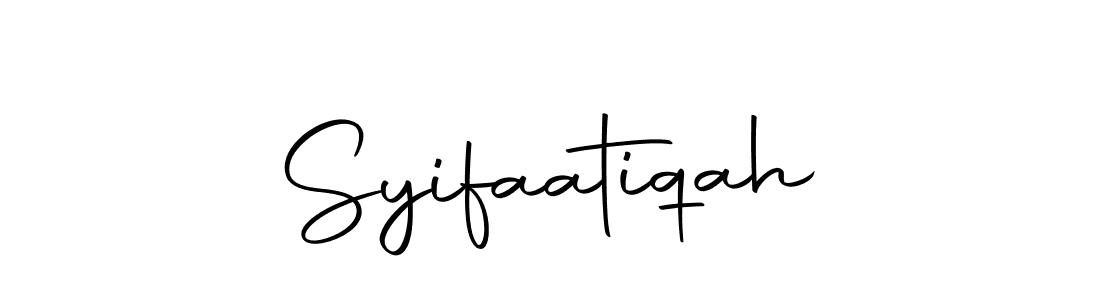 The best way (Autography-DOLnW) to make a short signature is to pick only two or three words in your name. The name Syifaatiqah include a total of six letters. For converting this name. Syifaatiqah signature style 10 images and pictures png
