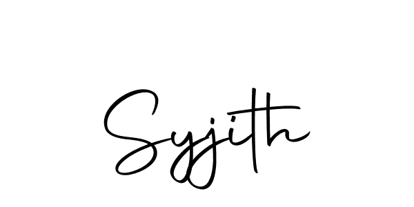 Design your own signature with our free online signature maker. With this signature software, you can create a handwritten (Autography-DOLnW) signature for name Syjith. Syjith signature style 10 images and pictures png