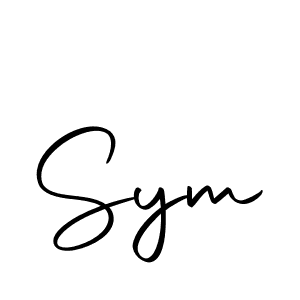 Design your own signature with our free online signature maker. With this signature software, you can create a handwritten (Autography-DOLnW) signature for name Sym. Sym signature style 10 images and pictures png