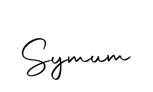 Design your own signature with our free online signature maker. With this signature software, you can create a handwritten (Autography-DOLnW) signature for name Symum. Symum signature style 10 images and pictures png